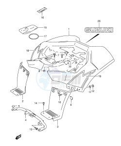 LT80 (P1) drawing REAR FENDER (MODEL K4)