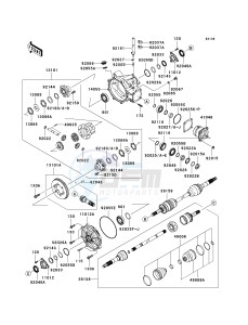 KAF 620 M [MULE 4010 4X4] (M9F) MAF drawing DRIVE SHAFT-FRONT