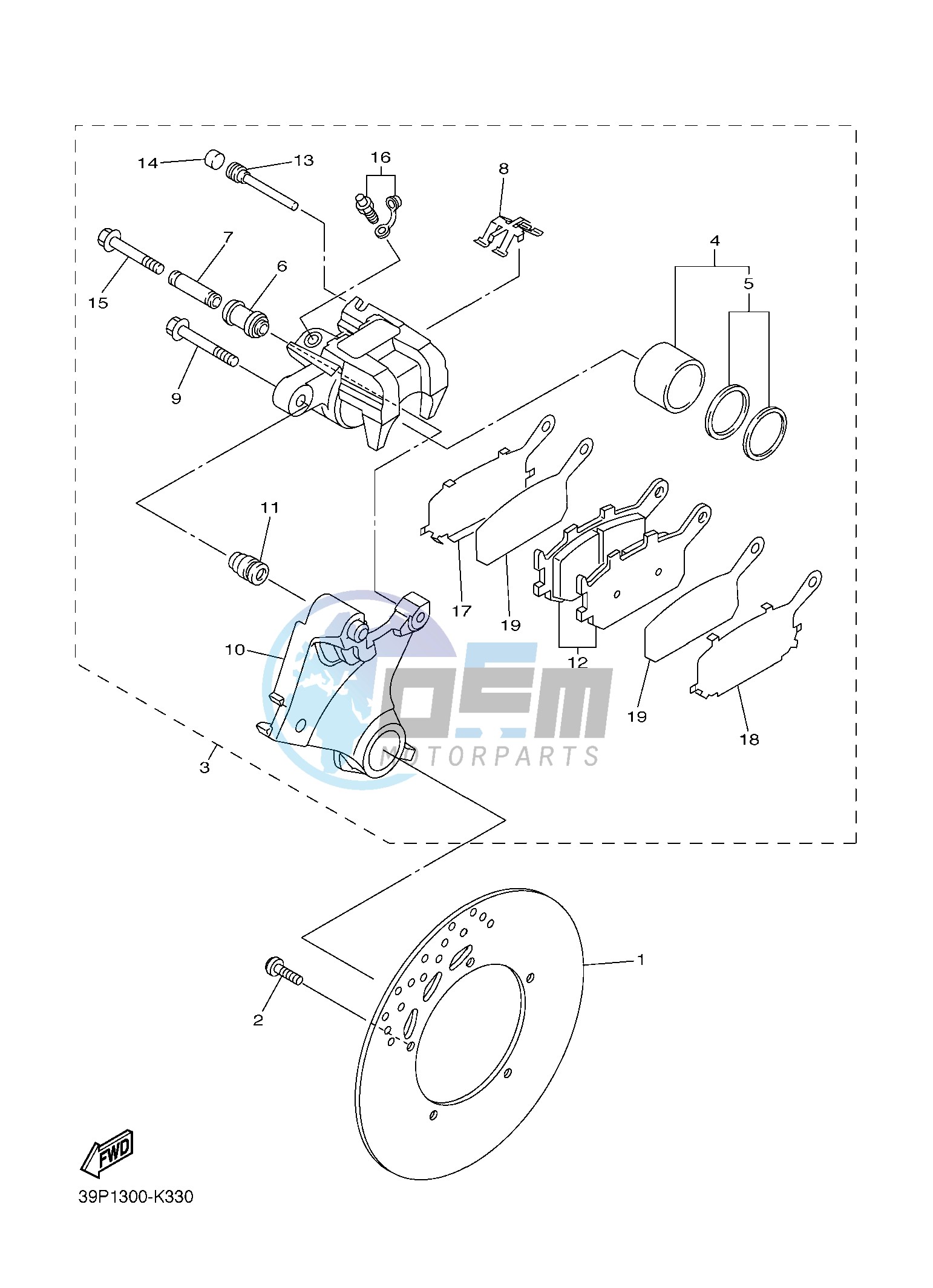 REAR BRAKE CALIPER