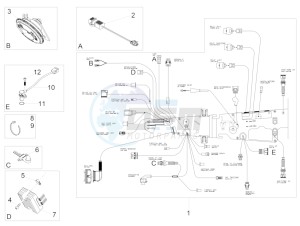 V9 Roamer 850 (USA) drawing Sistem kelistrikan depan