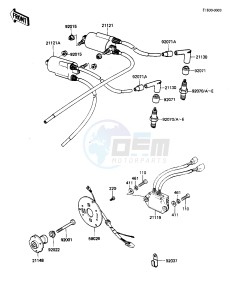 KZ 750 E (E2-E3) drawing IGNITION -- 81 -82 KZ750-E2_E3- -