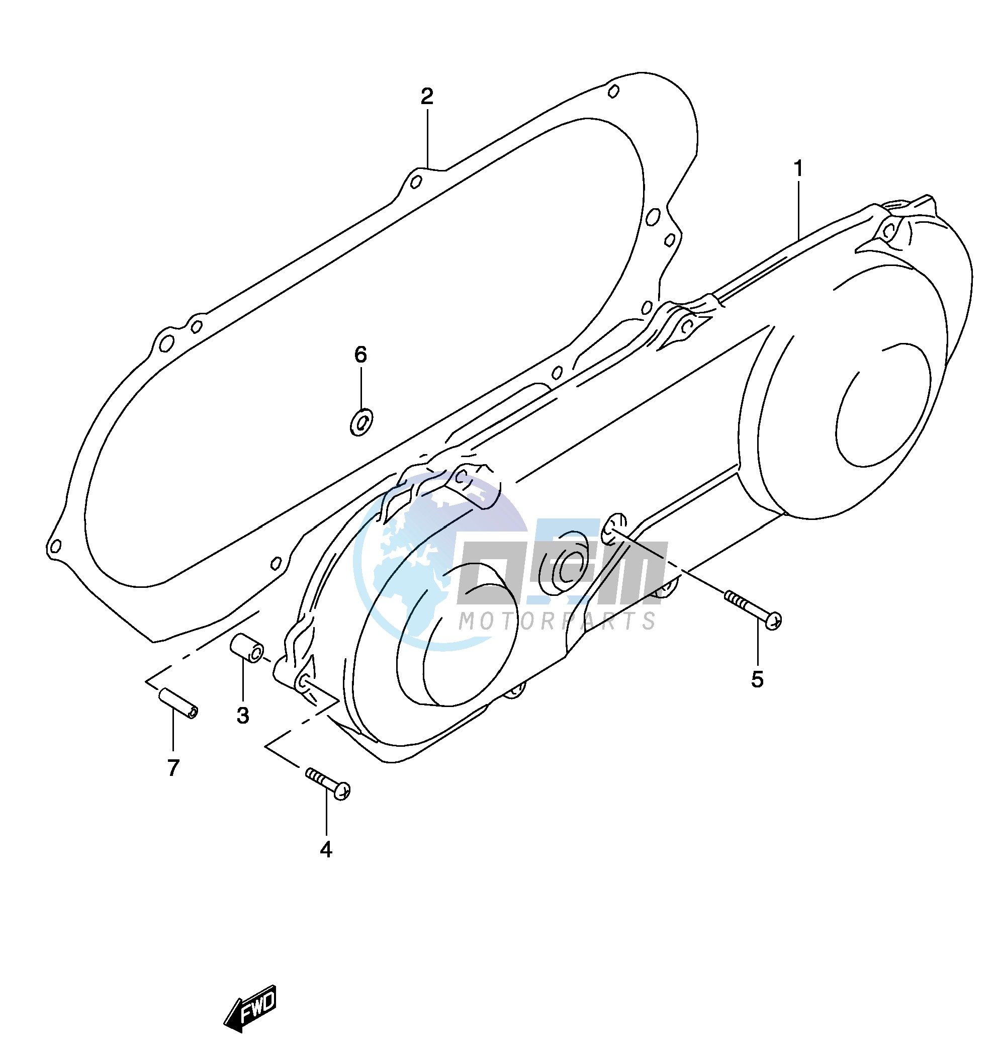 CRANKCASE LH COVER (MODEL K3 K4)