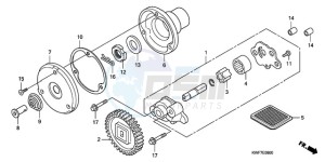 CBF125MA France - (F) drawing OIL PUMP