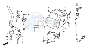 TRX350FM FOURTRAX drawing HANDLE PIPE