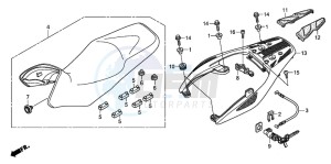 XL700V drawing SEAT/REAR CARRIER