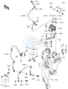 NINJA 650 EX650KJFA XX (EU ME A(FRICA) drawing Brake Piping