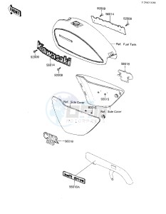 KZ 250 L [CSR BELT] (L1) [CSR BELT] drawing LABELS