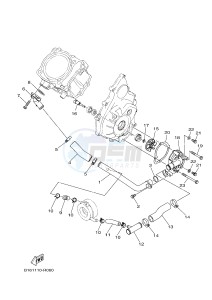 YFM700FWAD YFM70GPLG GRIZZLY 700 EPS LIMITED EDITION (B315) drawing WATER PUMP