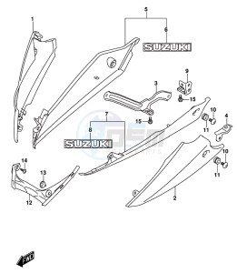 GSX-S1000 A drawing UNDER COWLING (GSX-S1000AZUFL8 E21)