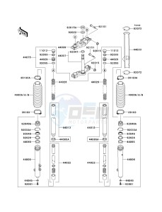 KMX 125 A [KMX 125] (A12-A14) [KMX 125] drawing FRONT FORK