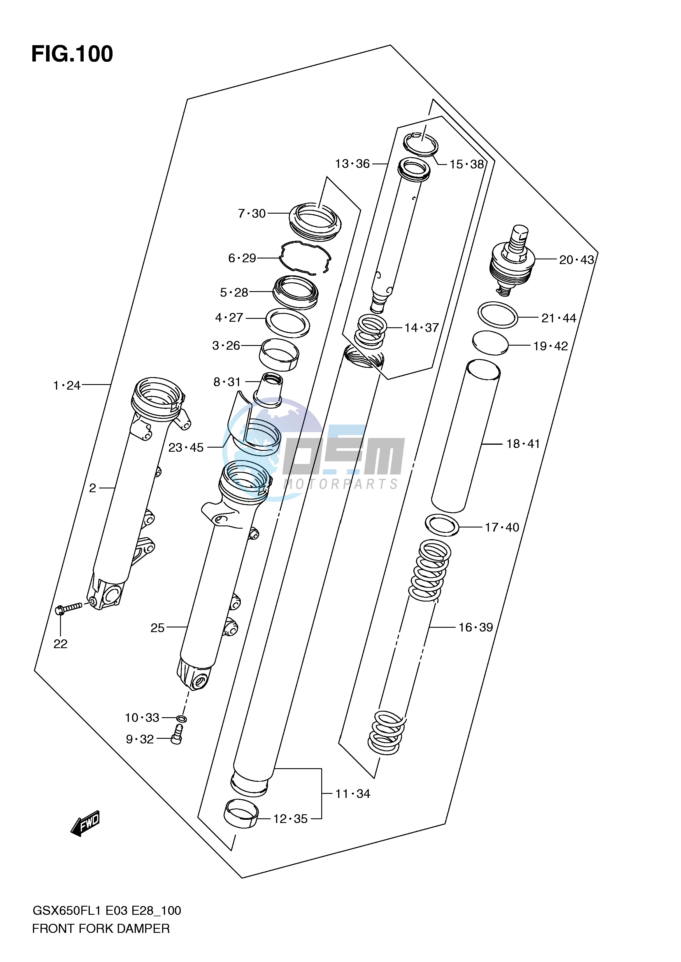 FRONT FORK DAMPER (GSX650FL1 E3)