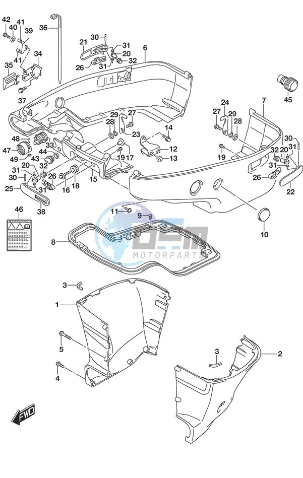 Side Cover SS Model w/Transom (L)