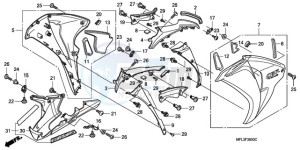 CBR1000RR9 France - (F / CMF MME TRI) drawing MIDDLE COWL