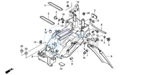 CBR1100XX SUPER BLACKBIRD drawing REAR FENDER