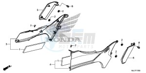 NC750DE Integra - NC750D Europe Direct - (ED) drawing SIDE PANEL