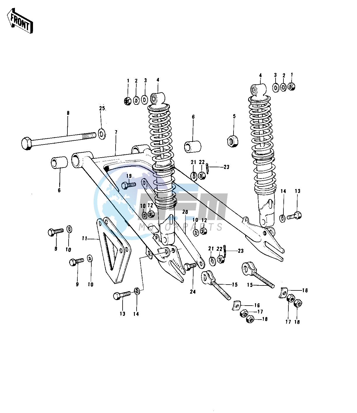 SWING ARM_SHOCK ABSORBERS -- 74-76 KX125_A_A3- -