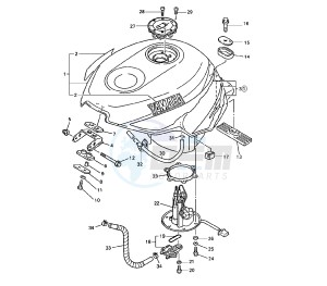 YZF SP 750 drawing FUEL TANK