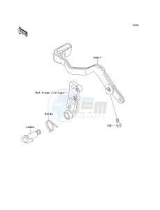 KL 650 A [KLR650] (A10-A14) [KLR650] drawing BRAKE PEDAL