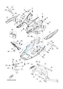 YP125R X-MAX125 (2DM7 2DM7) drawing STAND & FOOTREST