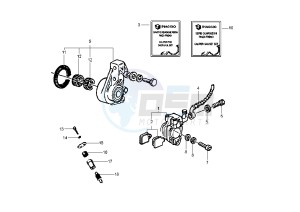 PX 125-150-200 drawing Front brake caliper