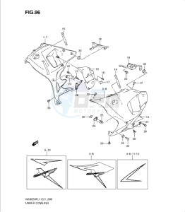 GSXF650 drawing UNDER COWLING (GSX650FUAL1 E21)