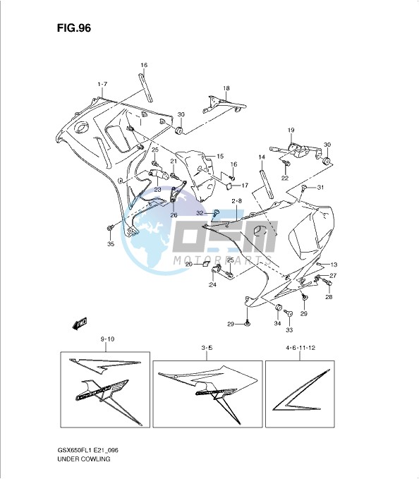 UNDER COWLING (GSX650FUAL1 E21)