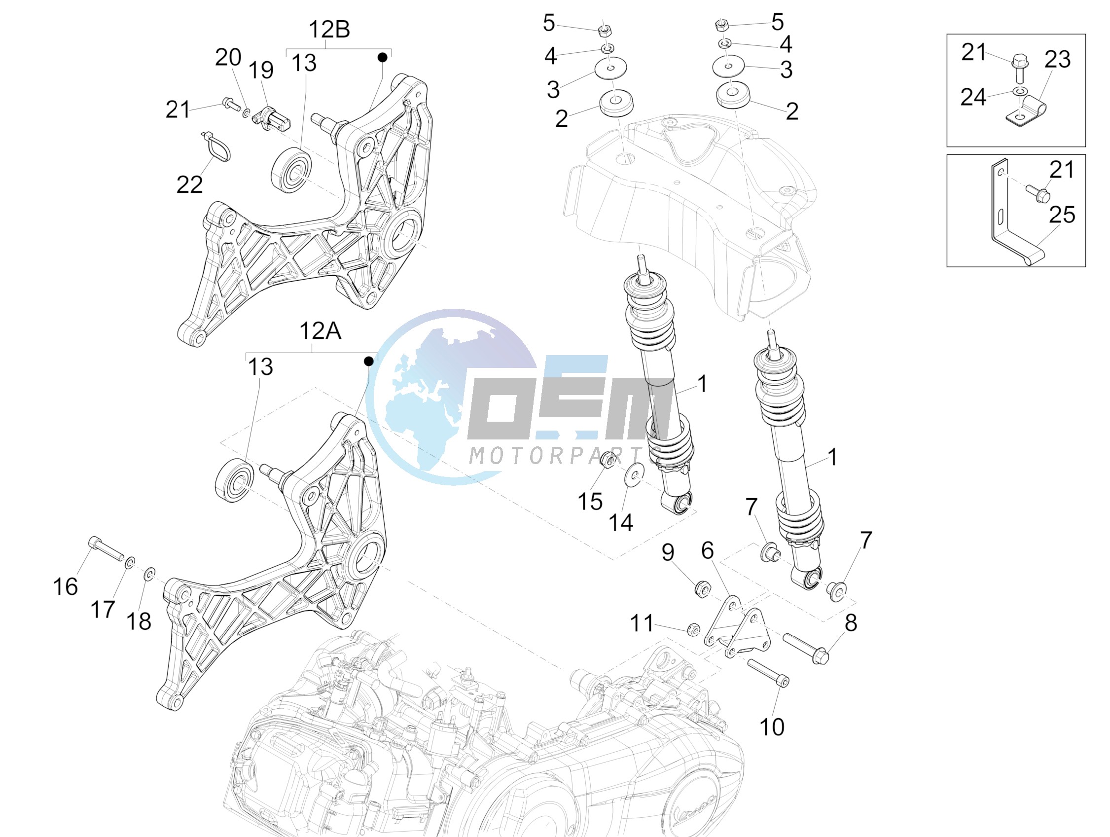 Rear suspension - Shock absorber/s