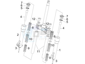 Beverly 125 drawing Fork components (Escorts)