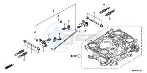 VFR800XB Crossrunner E drawing THROTTLE BODY ( COMPONENT PARTS)