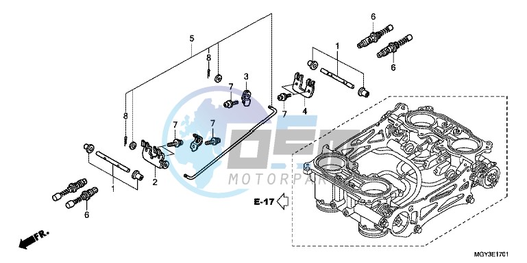 THROTTLE BODY ( COMPONENT PARTS)