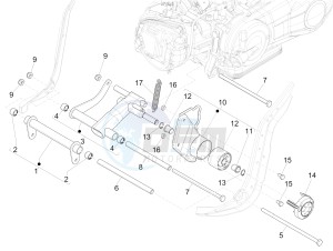 Liberty 125 4t 3v ie e3 drawing Swinging arm