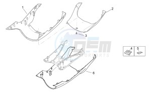 SR 125-150 drawing Central body - Underpanel