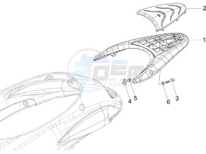 Liberty 50 4t Sport drawing Rear luggage rack