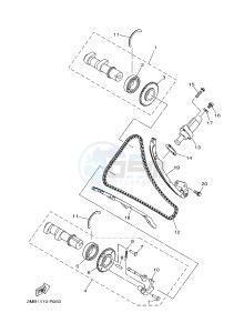 YXE700E YXE70WPHH (2MBG) drawing CAMSHAFT & CHAIN