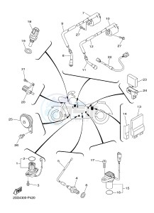 XVS1300CU XVS1300 CUSTOM XVS1300 CUSTOM (2SS4) drawing ELECTRICAL 1