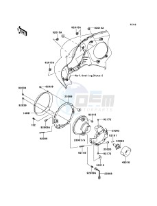 VN1700_VOYAGER_CUSTOM_ABS VN1700KBF GB XX (EU ME A(FRICA) drawing Headlight(s)