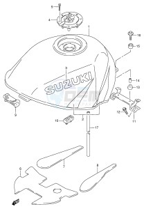 RF900R (E2) drawing FUEL TANK (MODEL W)