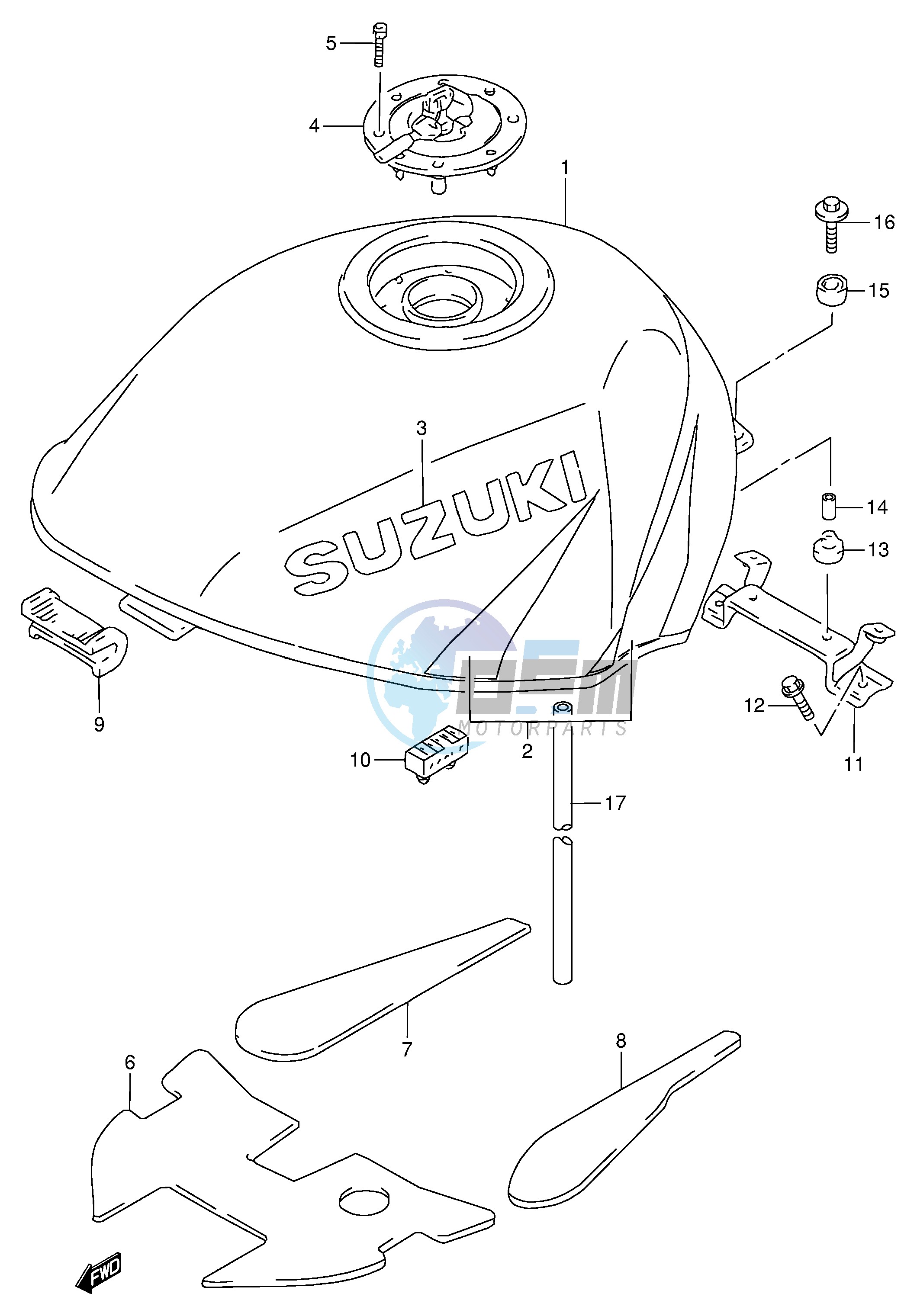 FUEL TANK (MODEL W)