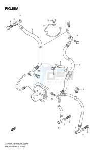 AN400 (E3-E28) Burgman drawing FRONT BRAKE HOSE(AN400AK9 AL0 ZAL0)