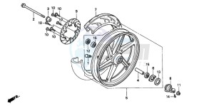 NSR50R drawing FRONT WHEEL