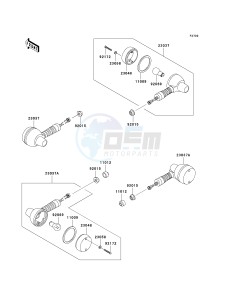 KLX 250 H [KLX250S] (H6F-H7F) H7F drawing TURN SIGNALS