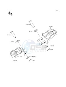 KX 250 L [KX250] (L2) [KX250] drawing FOOTRESTS