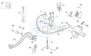 MXV 450 Cross drawing Rear brake system