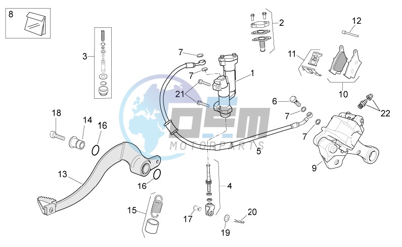 Rear brake system