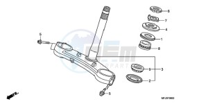 CBR600RR9 France - (F / CMF MME) drawing STEERING STEM