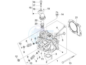 GTV 300 4T 4V ie Touring (NAFTA, APAC) (CN, USA) drawing Head unit - Valve