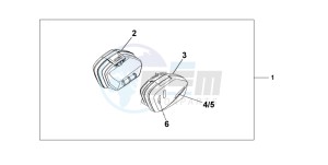 CBF1000A drawing 33 LITRE PANNIER SET PEARL NIGHTSTAR BLACK