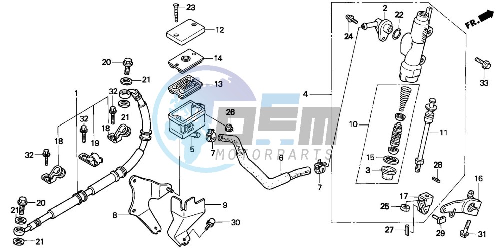 REAR BRAKE MASTER CYLINDER