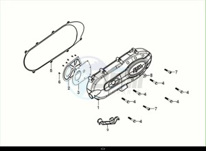 FIDDLE II 50 EFI (AF05W6-EU) (M2) drawing L. CRANK CASE COVER