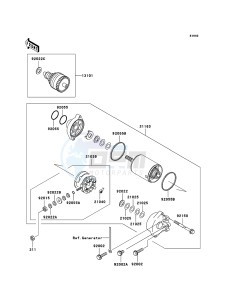 JET SKI 800 SX-R JS800A6F FR drawing Starter Motor